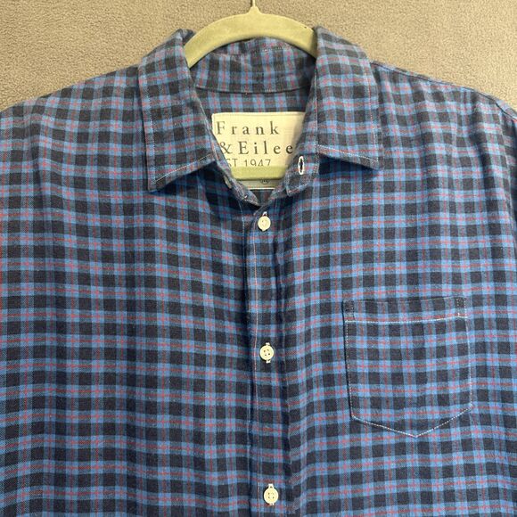 Frank & Eileen Other - Frank & Eileen Luke Italian Flannel Button Up Shirt Size M Blue Plaid Cotton